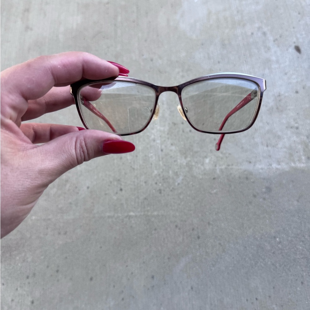 Carolina Herrera Women's Eyeglass Frames, Red, VHE083K Col. 0482 140 EUC